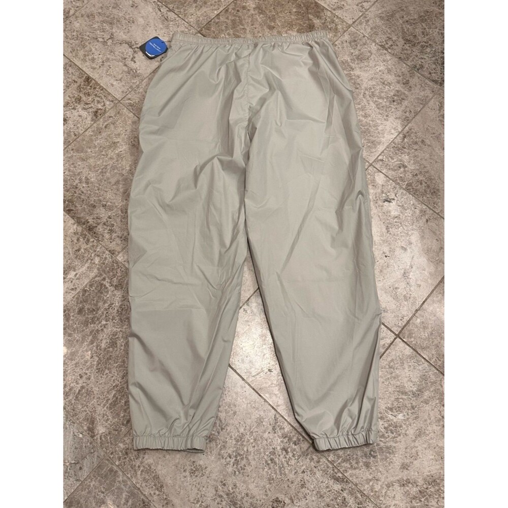 Vintage ProSpirit Nylon Track Pants NEW Large Taupe Sand Y2K Windbreaker Zip - Picture 6 of 9